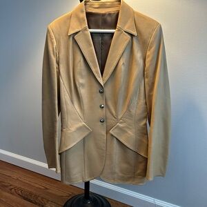Yves Saint Laurent Tan Leather Jacket